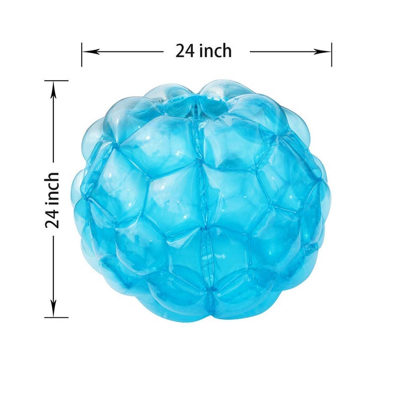 SUNSHINEMALL 2 PC Sumo Balls for Adult, Inflatable Body Sumo Balls Bopper Toys, Heavy Duty PVC Vinyl Kids Adults Physical Outdoor Active Play (24 INCH Blue) - Image 3